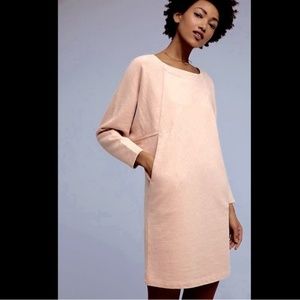 Anthropologie Pink Oversized Sweater Shirt Dress